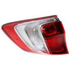 Replacement Halogen Tail Light - REPA730301Q - Clear & Red Lens,