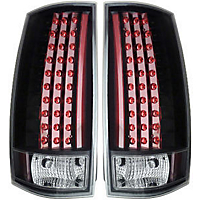 Anzo Tail Light Anzo LED-Clear Lens; Black Housing