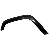 Crown Front, Driver Side Fender Flares-Black,Thermoplastic,Flat