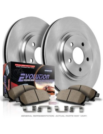 Powerstop Autospecialty KOE4724 Front Brake Disc and Pad Kit, Pl