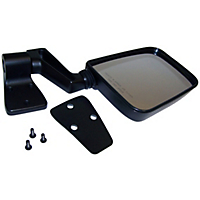 Crown Passenger Side Mirror-Manual,Black,Non-heated