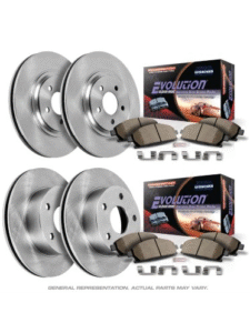 Powerstop Autospecialty KOE2840 Front And Rear Brake Disc and Pa